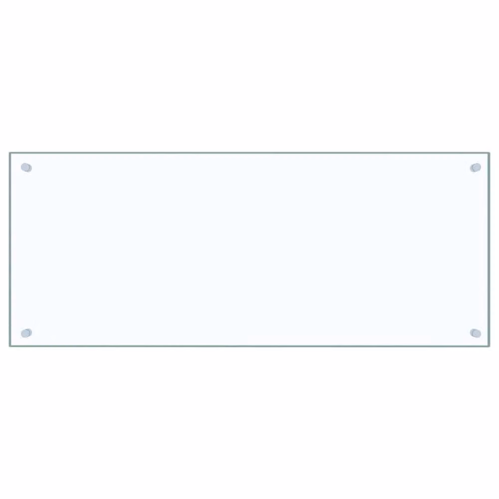 Berkfield Home Transparent Tempered Glass Kitchen Backsplash, Clear, W: 100 cm, H: 40 cm – 2
