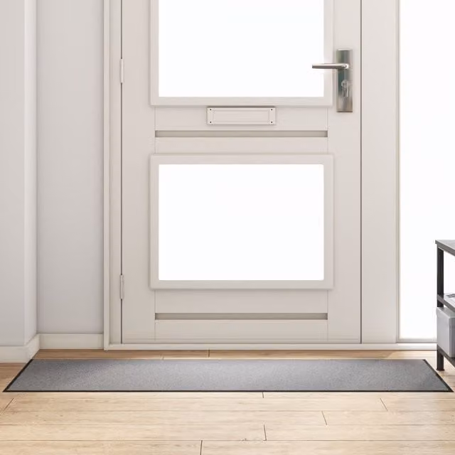 Berkfield Home Rectangular Non-Slip Door Mat in Grey, W: 60 cm, L: 180 cm