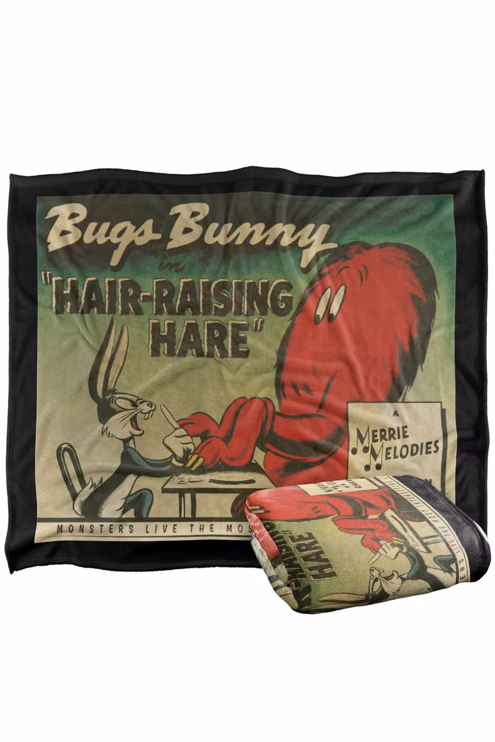 Warner Bros. Looney Tunes Bugs Bunny Hairraising Hare Super Soft Silky Touch Multicolour Polyester Throw for Adults, Extra Large – 2