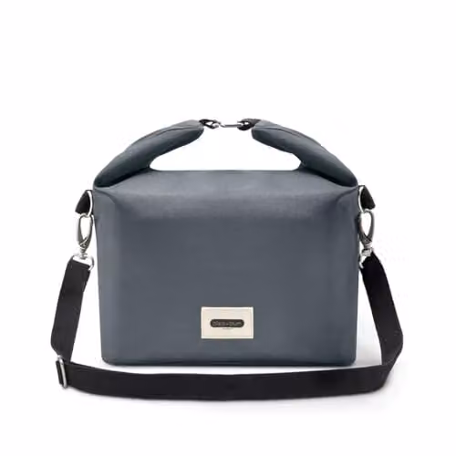 Black + Blum Insulated Leakproof Roll Top Lunch Bag, 10L, Slate Grey