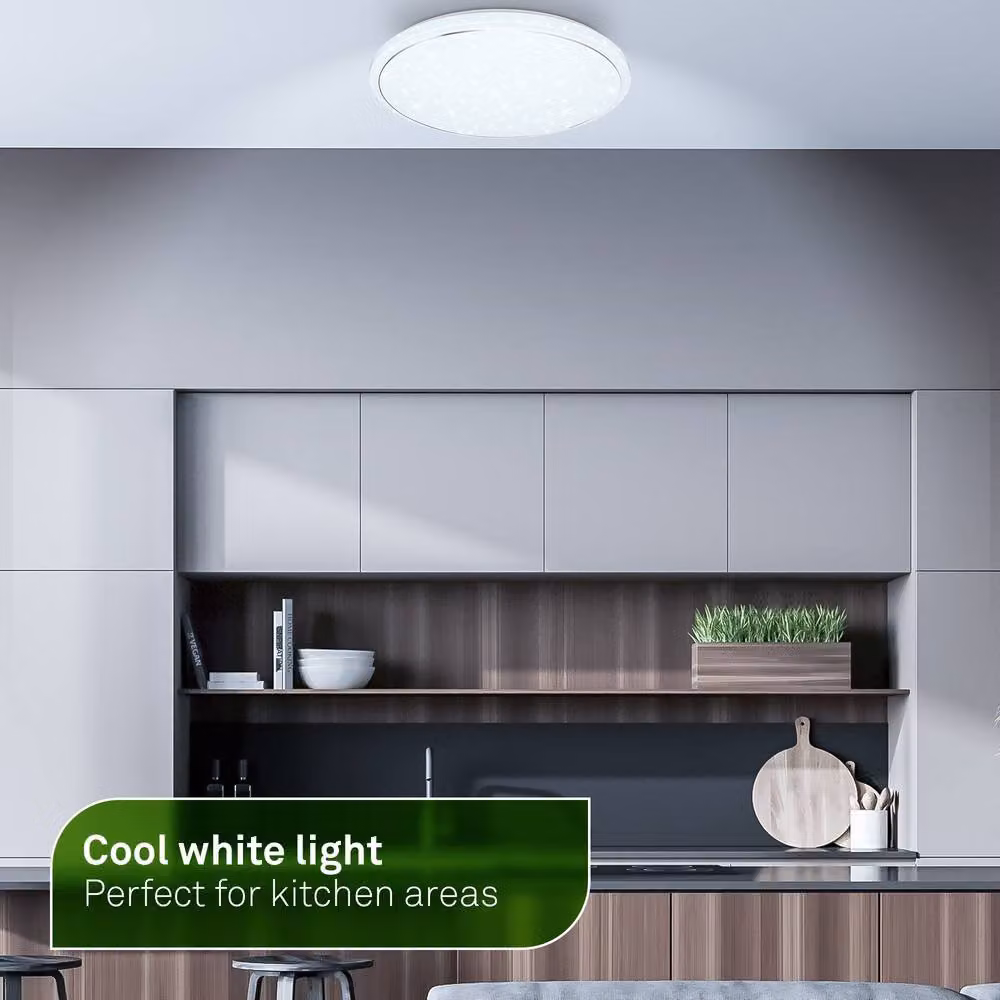 Briloner Starry Sky LED Ceiling Light, White, 19.5W, 4450lm, Dimmable with Remote Control and Timer, Diameter: 48 cm – 5