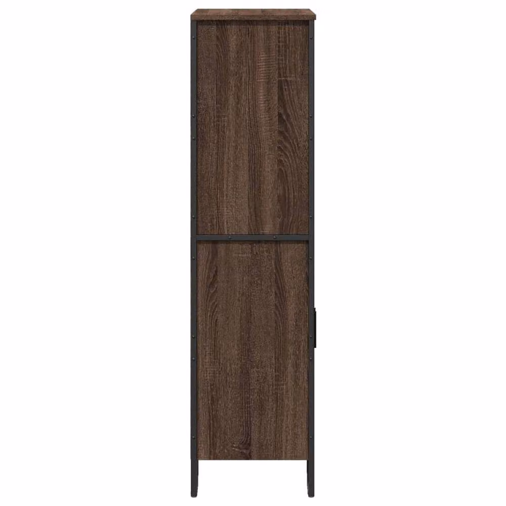 Berkfield Home Classic Highboard in Brown Oak, W/D/H: 79.5 x 35.5 x 137.5 cm – 4