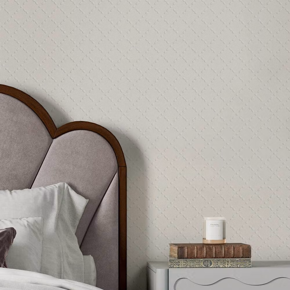 Superfresco Easy Opal Paintable Wallpaper in White, Geometric and Abstract Modern Design, W: 52 cm, H: 1000 cm – 2