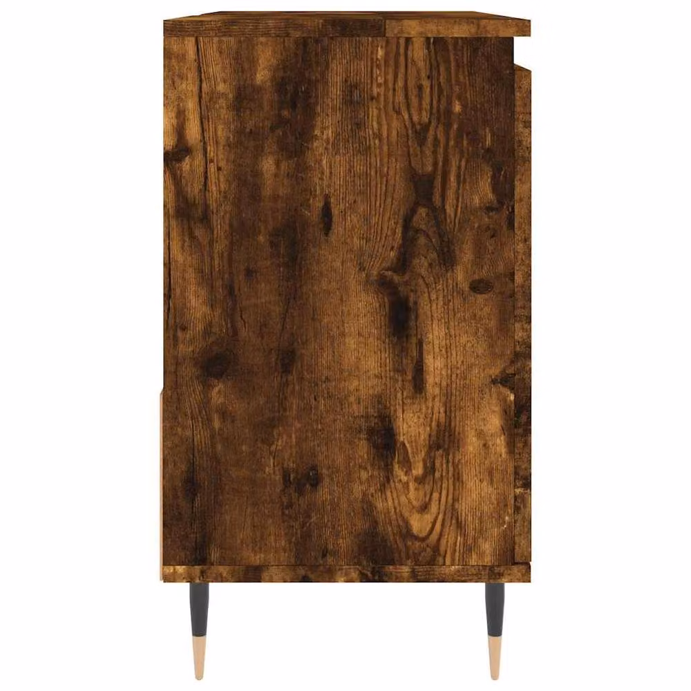 Berkfield Home Smoked Oak Bathroom Cabinet in Brown, W: 65 cm, D: 33 cm, H: 60 cm – 2