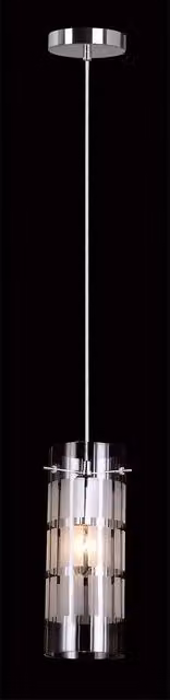 Netlighting Modern Hanging Pendant Light in Chrome with Transparent Glass Shade and E27 Socket