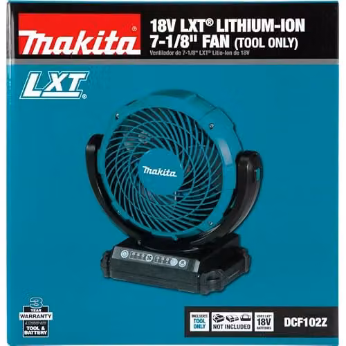 Makita Black Plastic Table Fan with Oscillation and Timer – 10