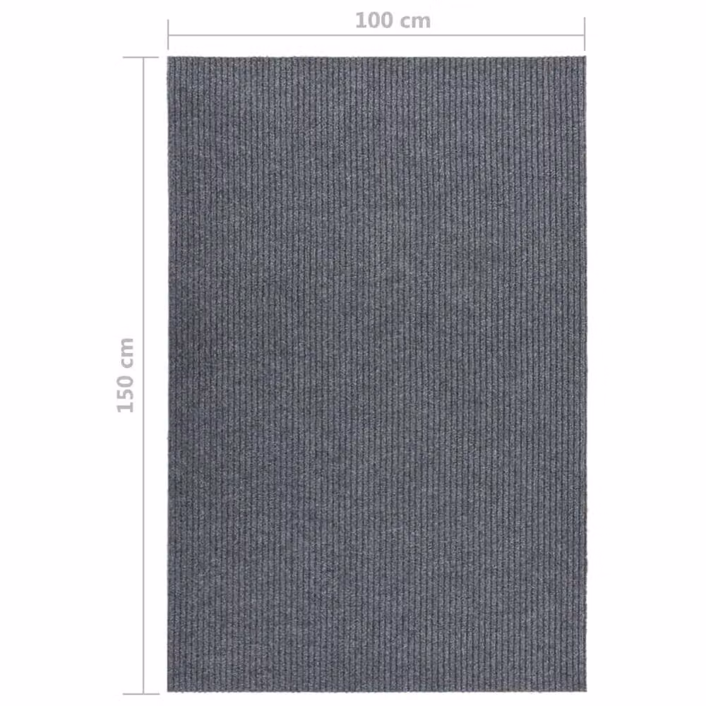 Berkfield Home Modern Dirt Trapper Carpet Runner, Grey, W: 100 cm, D: 150 cm – 2