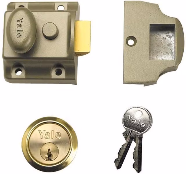 Yale Deadlatch Lock with 40mm Backset in ENB Gold Finish