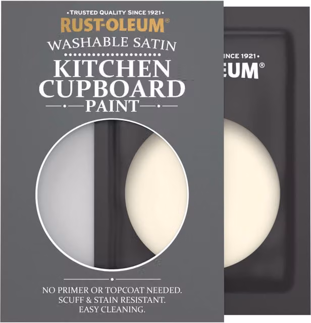 Rust-Oleum Kitchen Cupboard Satin Finish Tester Sachet in Clotted Cream, 10ml