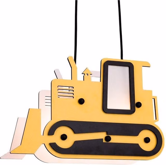 Netlighting Bulldozer 2 Light Childrens Multicolour Ceiling Pendant with E14 Bulb Holder
