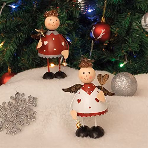 Netagon Metal Angel Tabletop Christmas Ornament in White – 3