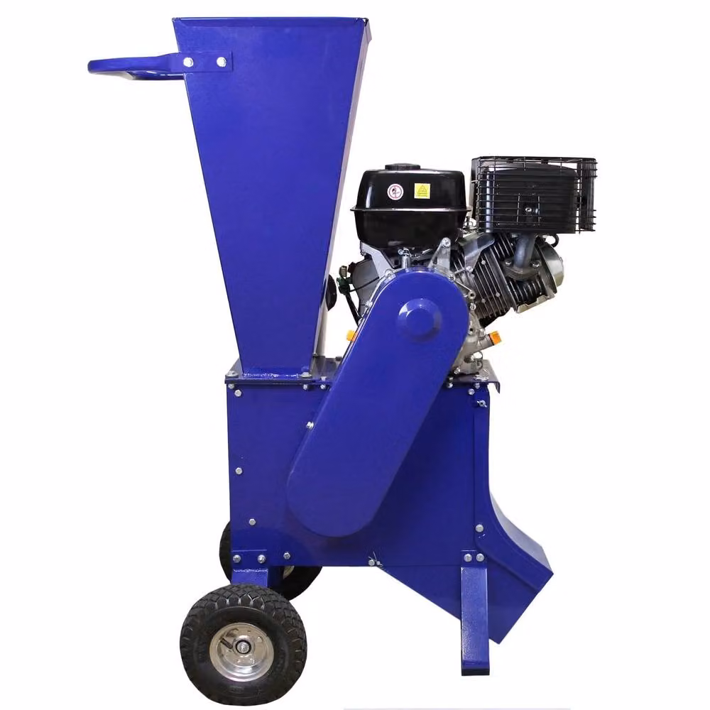 Monstershop T-Mech 5T 370mm Log Splitter and 15HP Gas Wood Chipper Set in Blue – 2