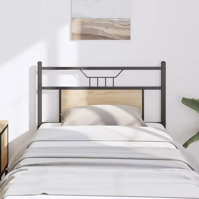 Berkfield Home Sonoma Oak Headboard in Brown, Width: 90 cm
