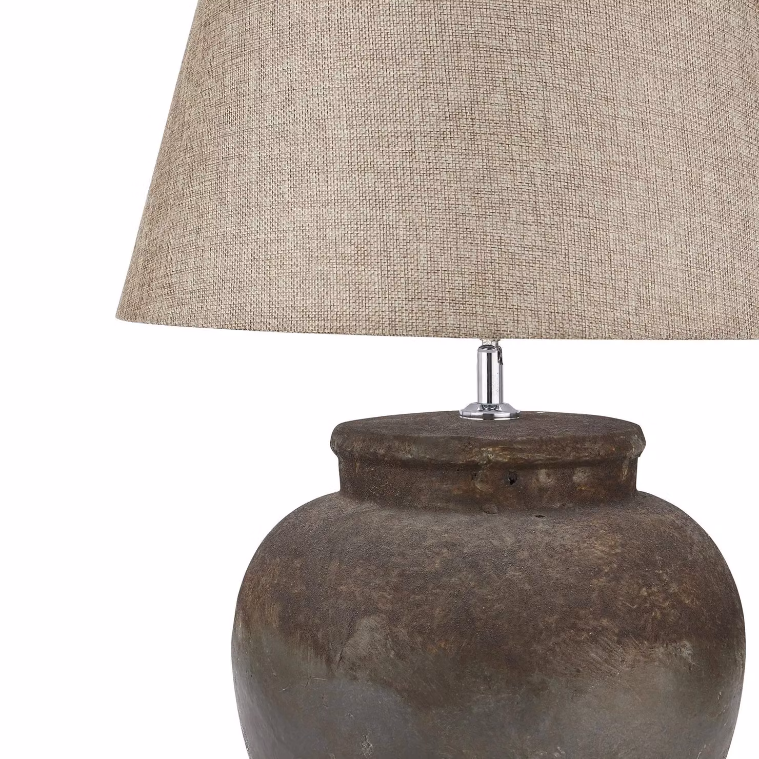 Love Lace Castello Aged Stone Ceramic Table Lamp in Beige and Brown, W/D/H: 30 x 30 x 40 cm – 3