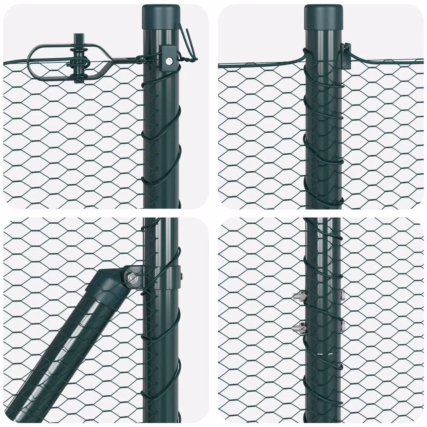 Berkfield Home Green Steel Hexagon Fence, 2 x 100 m – 3