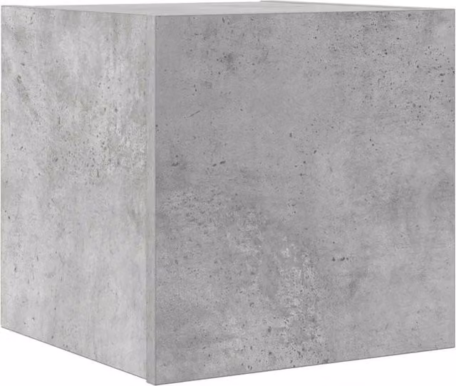 Berkfield Home Wall Mounted TV Cabinet in Grey Matt MDF, W/D/H: 30.5 x 30 x 30 cm