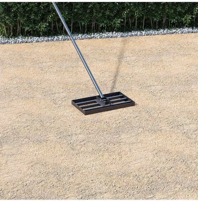 Living and Home Lawn Levelling Rake with 198 cm Stainless Steel Handle in Black – 1