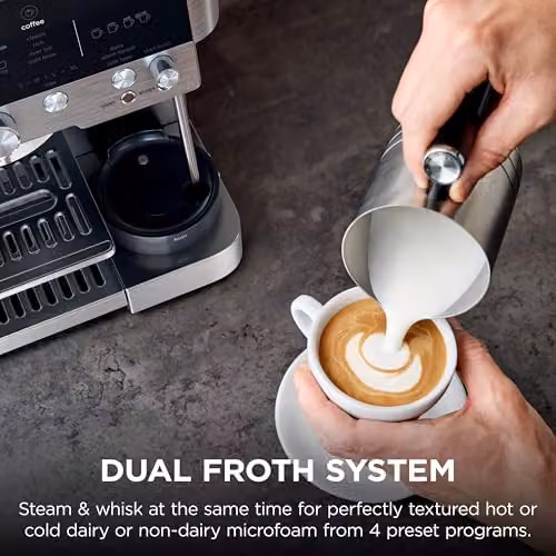 Ninja Luxe Premier 3-in-1 Coffee Machine with Cold Brew Function and Integrated Scale, Silver, Stainless Steel, W/D/H: 34.4 x 33.6 x 37.2 cm – 6