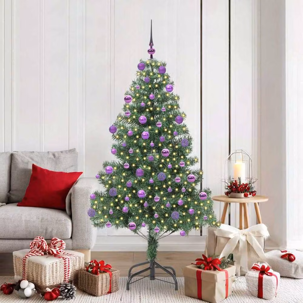 Berkfield Home Lush Green Christmas Tree with 300 LEDs and Stand, Height: 180 cm – 2