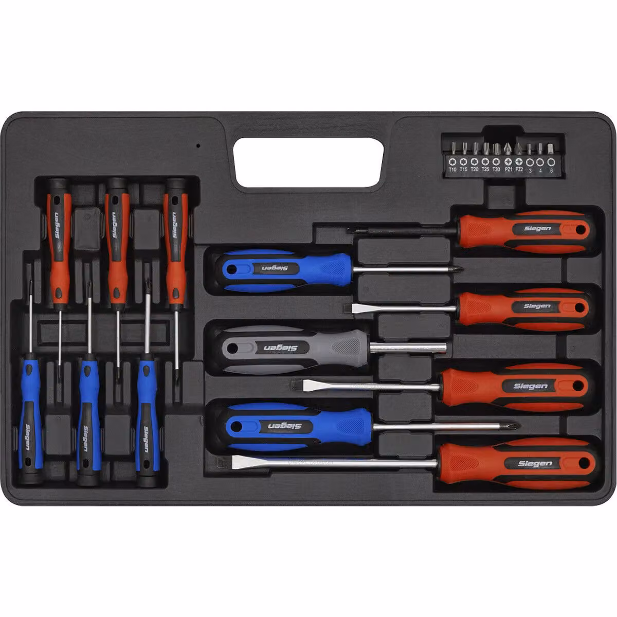 Loops 23 Piece Premium Soft Grip Screwdriver Set with Storage Case in Multicolour, Slotted, Phillips and POZI, Chrome Vanadium – 4