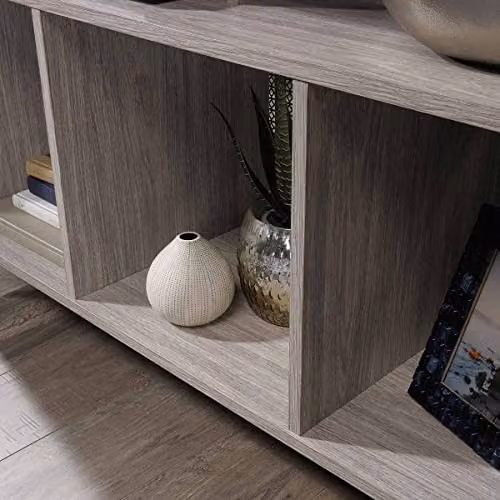 Teknik City Modern TV Stand in Beige Matt Wood and Metal – 5