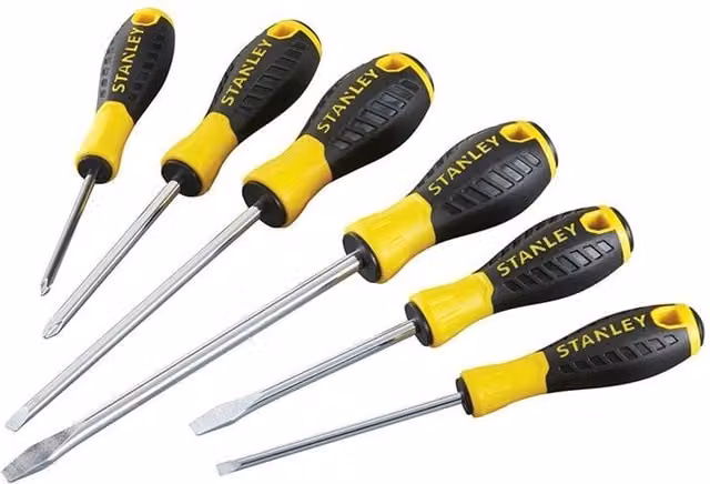 Stanley Essential 6 Piece Screwdriver Set, Multi Colour