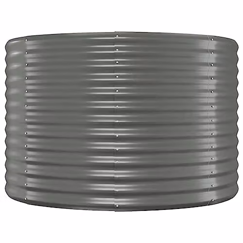 vidaXL Grey Galvanised Steel Raised Bed W/D/H: 249 x 100 x 68 cm – 3