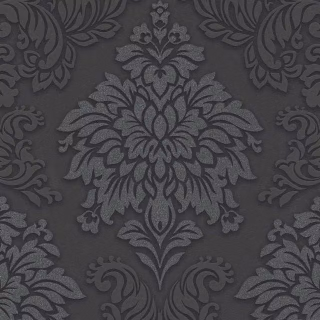 A.S. Création Abstract Floral Classic Wallpaper in Grey, Anthracite and Beige