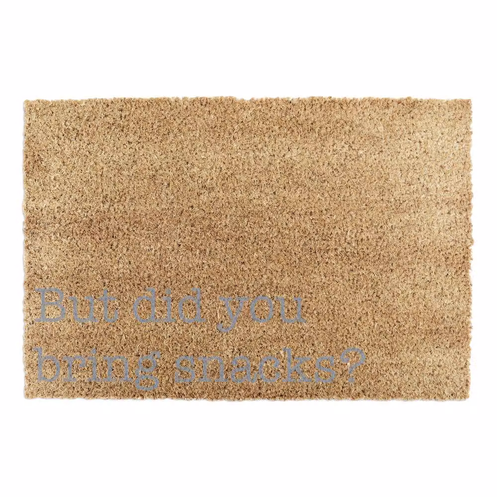 Artsy Mats But Did You Bring Snacks Doormat, Grey and Brown, W: 60 cm, D: 40 cm – 4