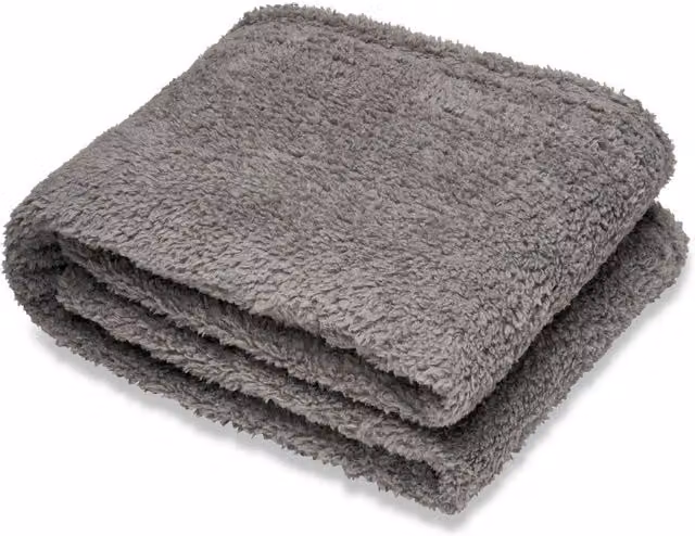 Ribbon Grey Teddy Fleece Throw W/D: 170 x 130 cm