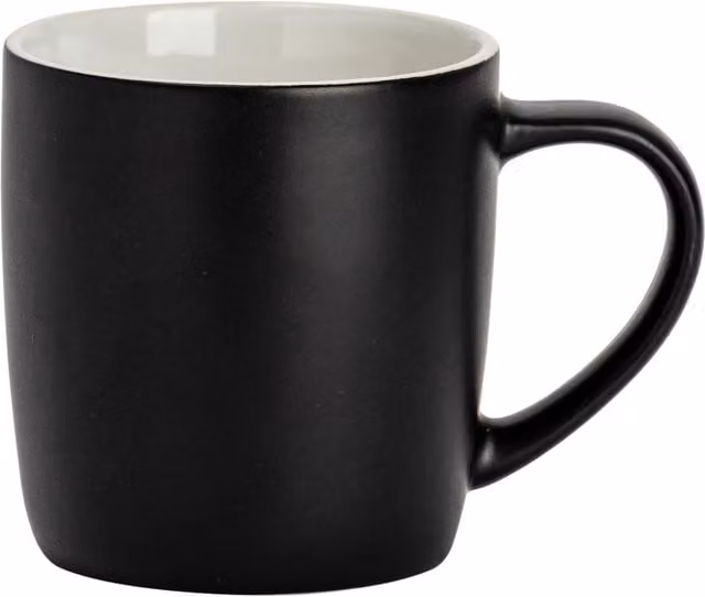 Argon Tableware Matte Black Stoneware Coffee Mug, 350ml – 1