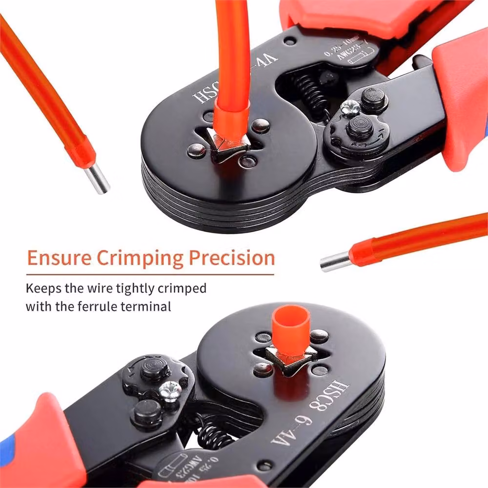 Nordara Ferrule Crimper Plier Tool Kit with 1200pcs Wire Terminal Connector Set in Red – 4