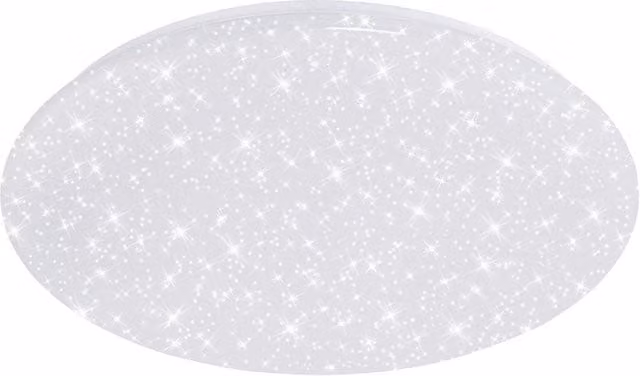 Briloner Classic Round LED Ceiling Light with Star Effect, CCT, Dimmable and Remote Control, White, Diameter: 50 cm