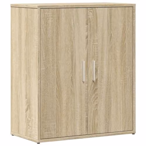 vidaXL Modern Sideboard in Sonoma Oak, Brown and Beige, W: 60 cm, D: 31 cm, H: 70 cm