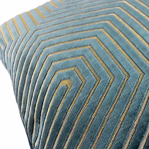 Paoletti Evoke Velvet Square Cushion in Petrol Blue, W/D/H: 45 x 45 x 45 cm – 3