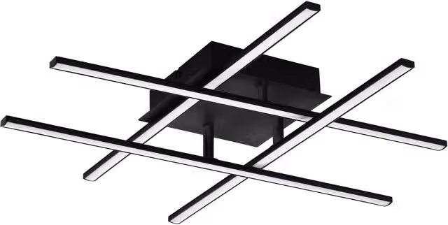 Eglo Lasana 3 LED Contemporary Flush Ceiling Light in Black