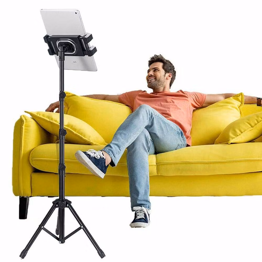 PAWNORA Retractable Tablet Tripod Floor Stand in Black – 2