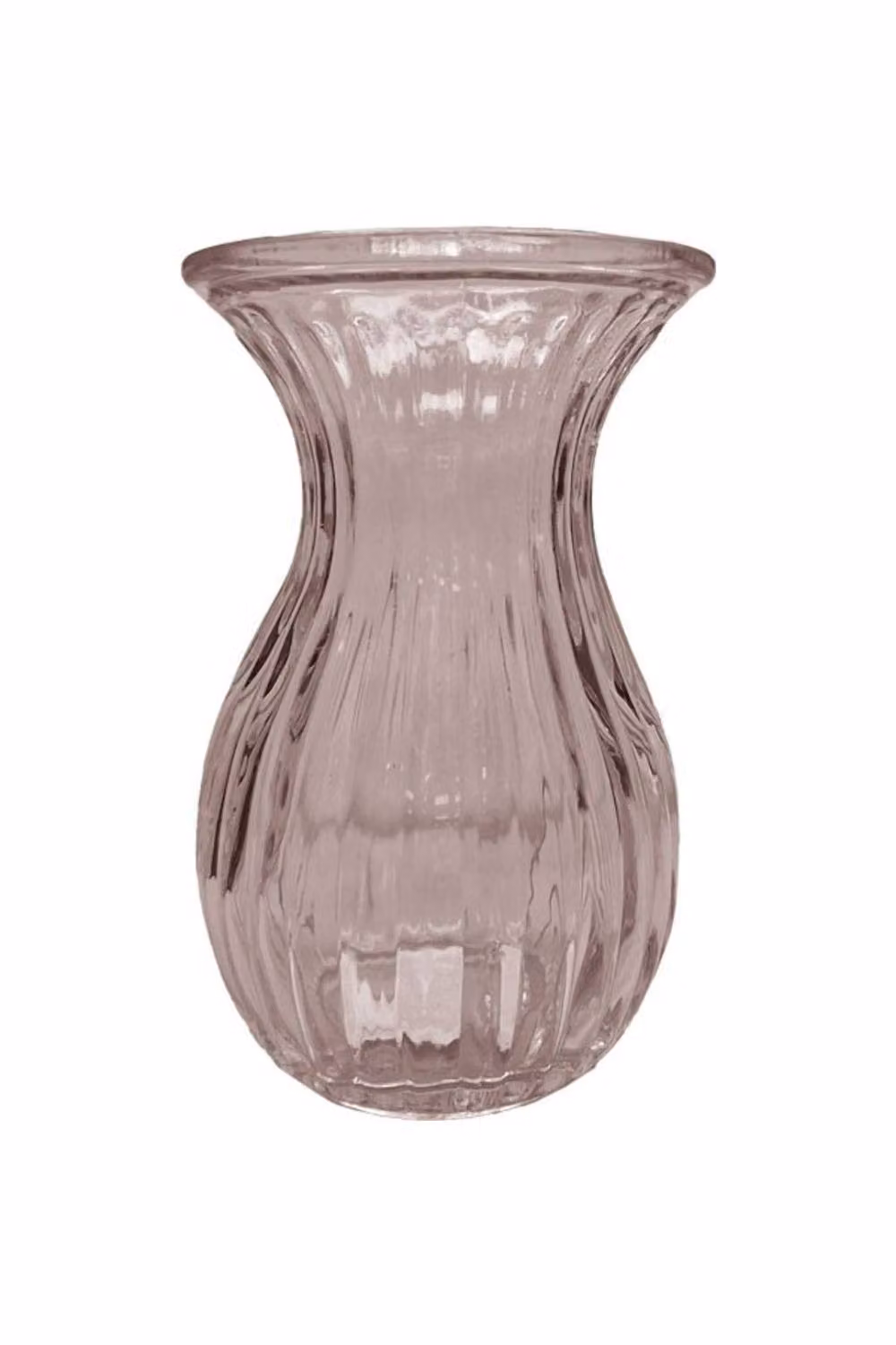 KDMD Grey Harper Fluted and Flared Glass Vase, Pack of 6, Height: 14 cm – 2
