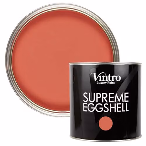 Vintro Red Medusa Water Based Satin Eggshell Paint for Interior and Exterior Walls, Wood and Trim, 2.5 l
