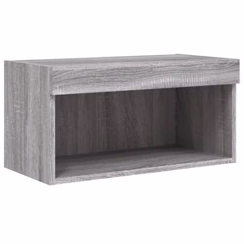 vidaXL Modern TV Cabinet with LED Lights in Grey Sonoma, W/D/H: 60 x 30 x 30 cm – 1