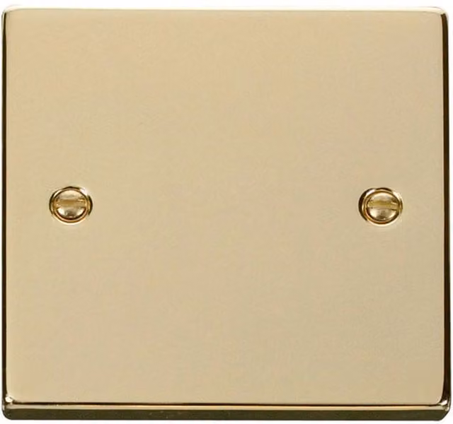 SE HOME Black and Gold Brass 1 Gang Blank Plate