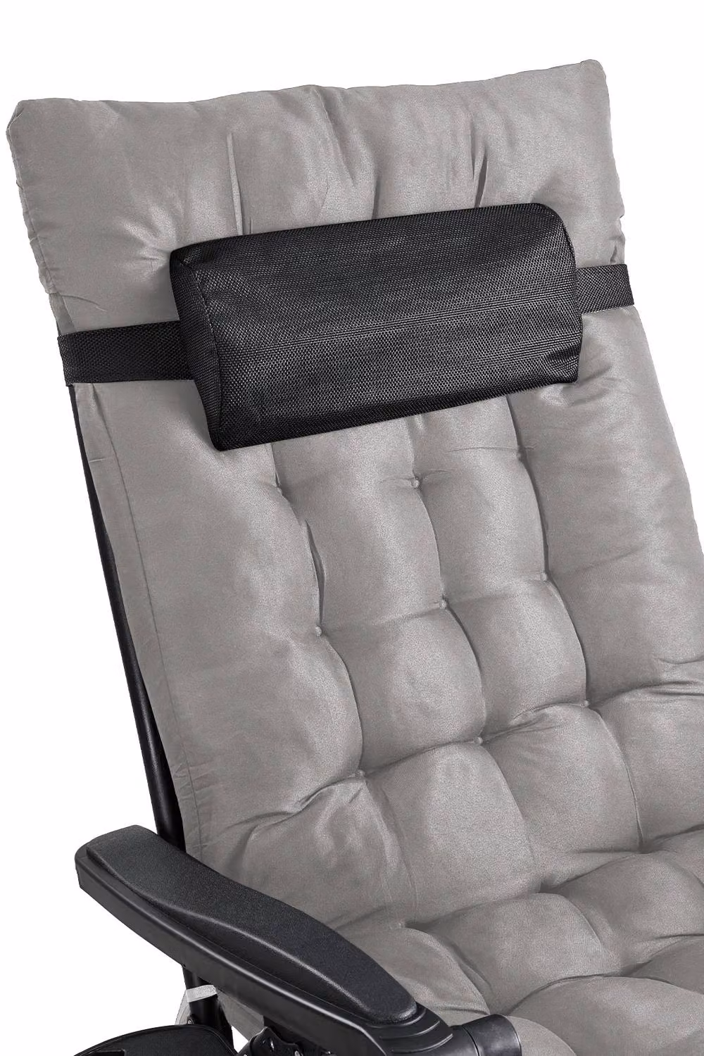Living and Home Zero Gravity Outdoor Recliner with Seat Cushion, Headrest and Cup Holders in Grey – 8