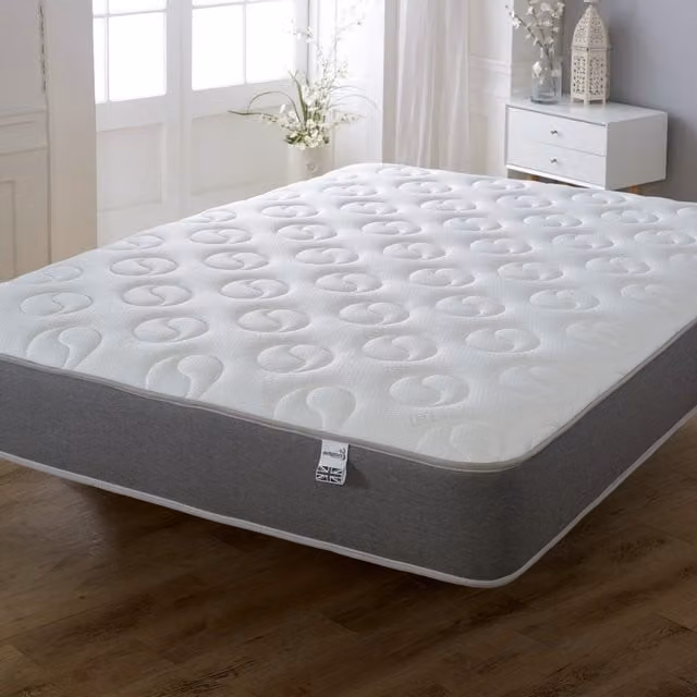 Starlight Beds Ying Yang Cool Touch Hybrid Mattress with Memory Foam and Springs, Grey, W/D/H: 140 x 200 x 22.86 cm