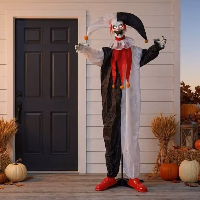 Garden Greatness Standing Scary Animated Halloween Clown, Multicolour, Height: 182.88 cm