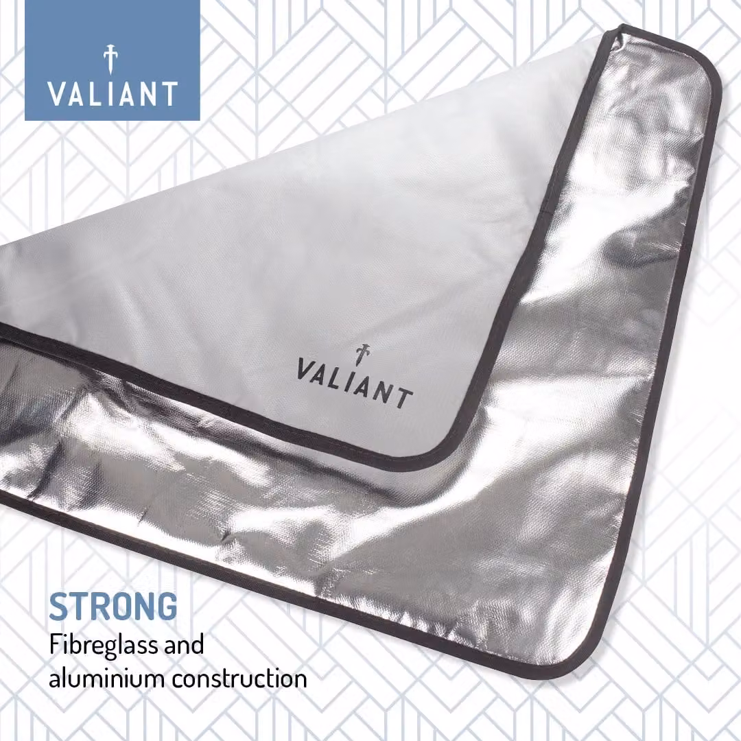 Valiant Heat Resistant Ground Mat in Charcoal Silver, W/D: 68 x 68 cm – 5
