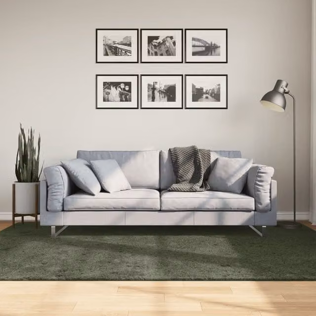 Berkfield Home HUARTE Short Pile Washable Rug, Forest Green, W: 160 cm, D: 230 cm – 1