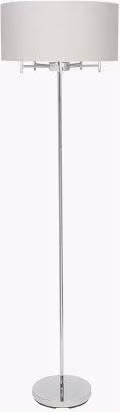 Pacific Lifestyle Plaza 5 Light Art Deco Metal Floor Lamp in Silver and Grey, H 161 x W 44 x D 44 cm