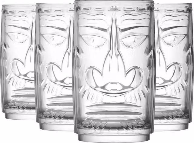 RCR Crystal Tiki Sardinia Highball Tumbler Glasses, Clear, 460ml, Pack of 4 – 1