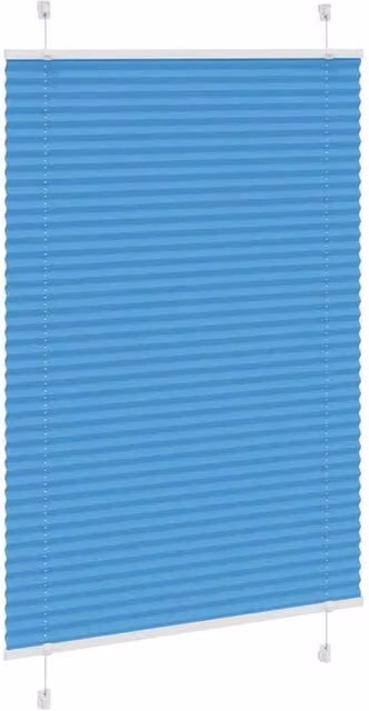 Berkfield Home Single Pleat Fabric Blind in Blue, W: 85 cm, H: 100 cm – 1