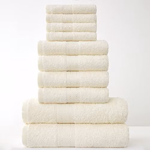 GAVENO CAVAILIA 10 Piece Egyptian Cotton Towel Set in Beige – 1